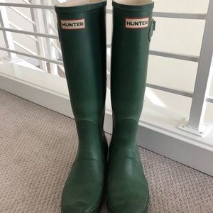 Hunter Original Tall Rain Boots, Green